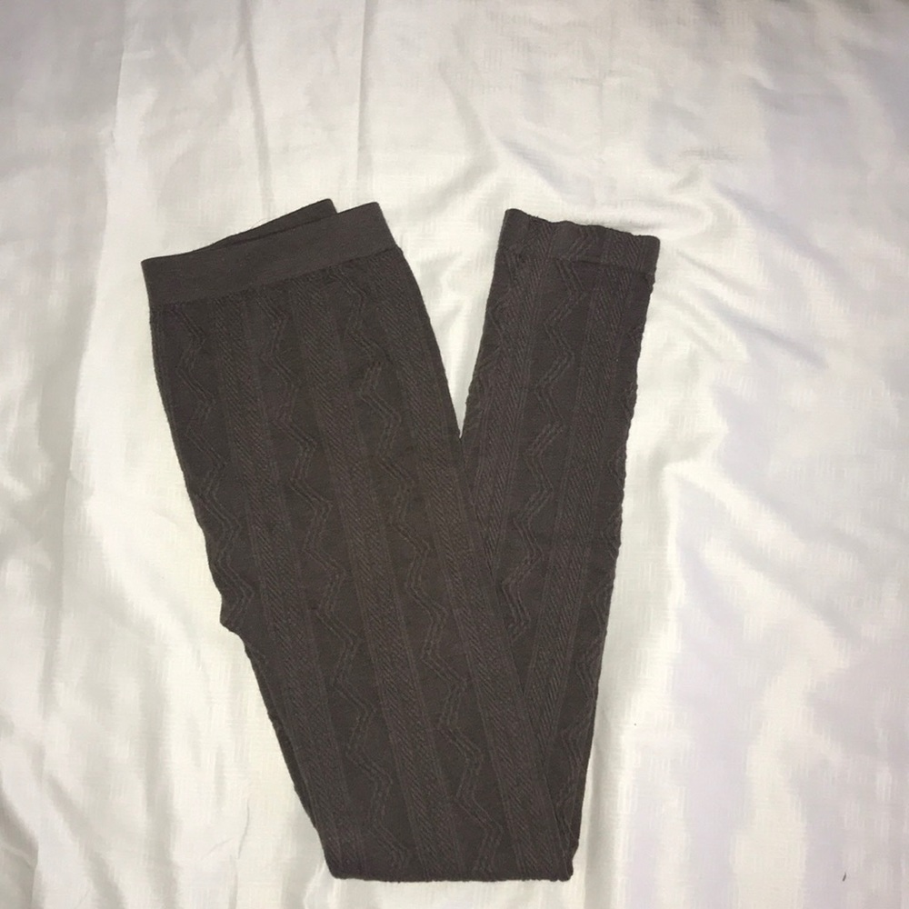 Brown knit leggings